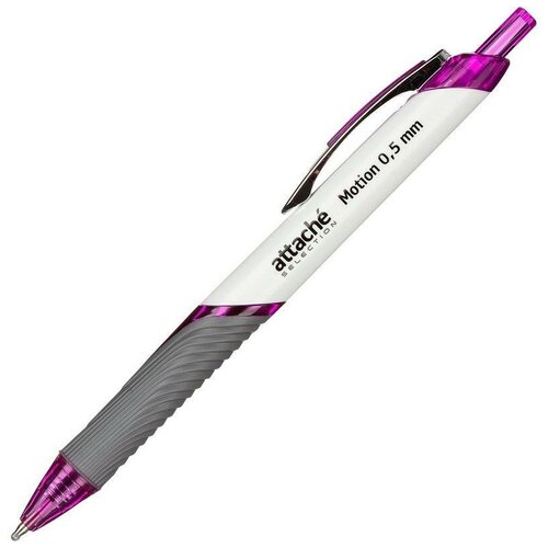 Ручка шариковая автоматическая Attache Selection Motion (0.5мм, фиолетовый цвет чернил) 12шт.