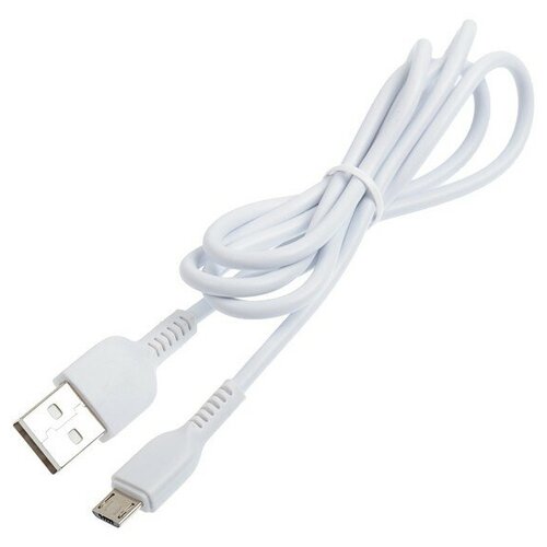 Hoco Кабель Hoco X20, microUSB - USB, 2 А, 1 м, PVC оплетка, белый кабель hoco x13 microusb usb 2 4 а 1 м pvc оплетка чёрный