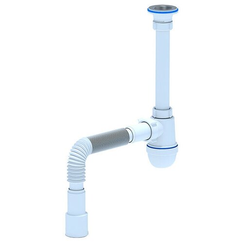 Сифон для раковины анипласт 114х40мм с гибкой трубой 40х4050мм 1693₽