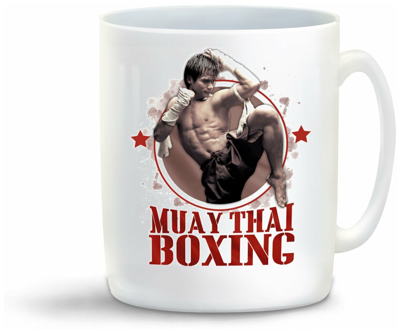 Кружка белая CoolPodarok "Muay thai boxing"