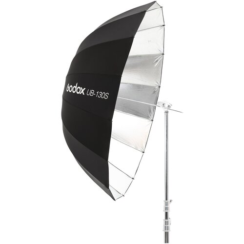 фотозонт параболический jinbei black white deep umbrella 105см Фотозонт параболический Godox UB-130S серебро/черный