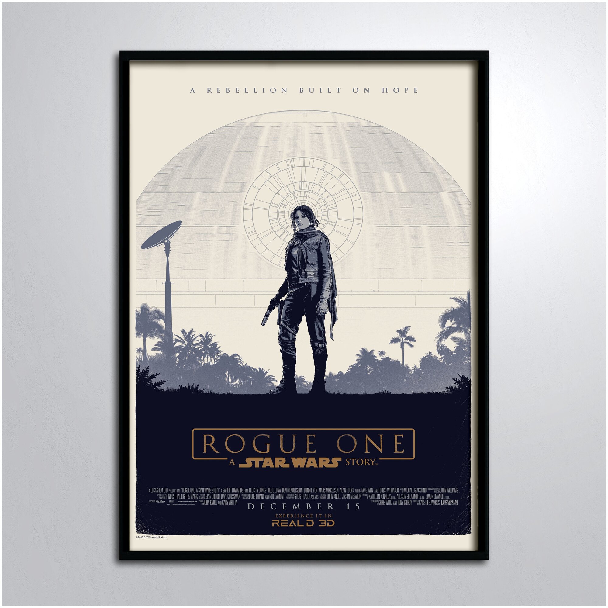 Постер в раме/ Изгой-один Звёздные войны Истории Джин