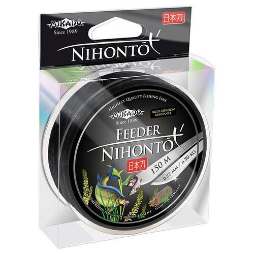 фото Леска мононить mikado nihonto feeder 0,24 (150 м) - 7,50 кг,