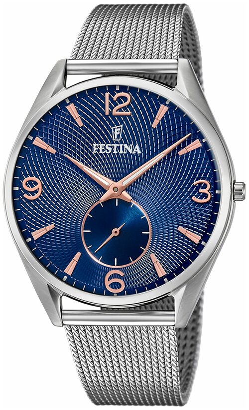 Наручные часы FESTINA Retro, серебряный, синий