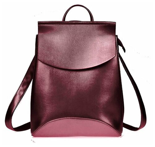 Рюкзак Bigshopbag, натуральная кожа, красный, фиолетовый