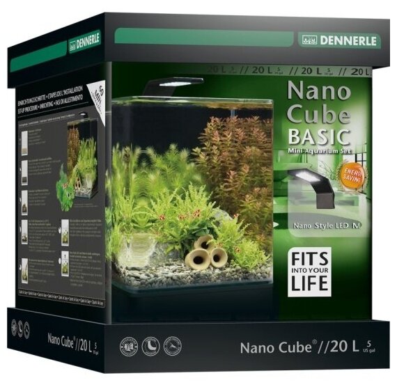 Dennerle NanoCube Basic 20, Аквариумный комплект 20л, 25х25х30 см - фотография № 7