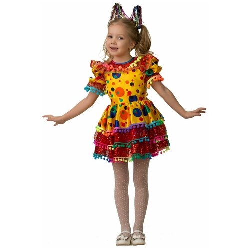 фото Костюм новогодняя хлопушка детский батик 32 (128 см) (платье, ободок хлопушка)