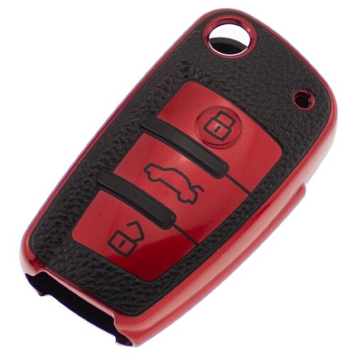 фото Чехол силиконовый на ключ audi красный nobrand