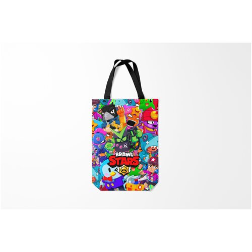 фото Сумка-шоппер / 31х42 см / геймерам / brawl stars virus 8 bit burnettie