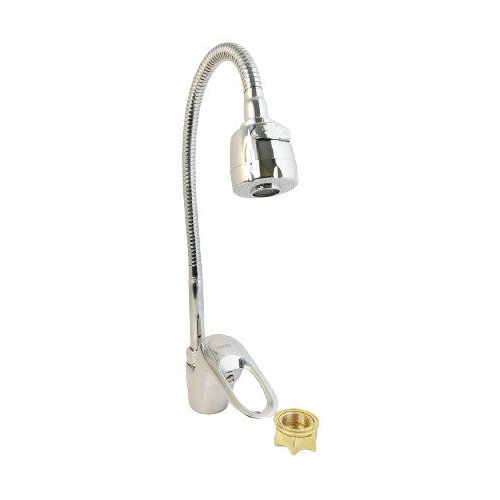 Смеситель для кухни однорычажный Lemen высокий излив на гайке. латунь