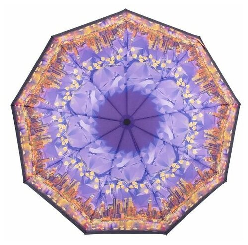Мини-зонт RAINDROPS, автомат, для женщин, фиолетовый