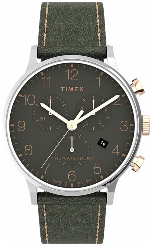 Наручные часы TIMEX Waterbury, зеленый, серый