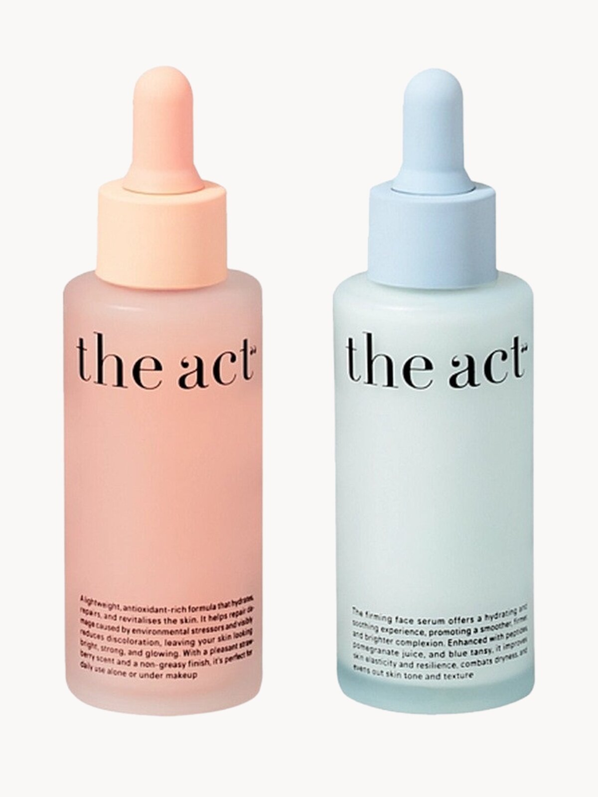 Набор сывороток для лица The Act, антивозрастная и для сияния кожи