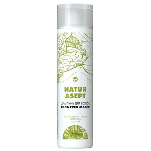 Шампунь для волос Naturasept Сила трех масел С натуральными маслами способствует уменьшению перхоти и раздражения 1068₽