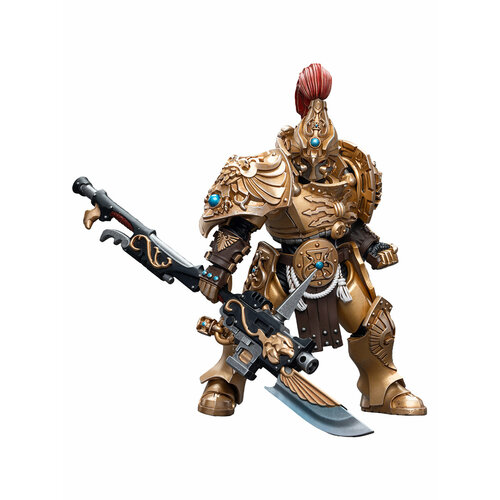 Фигурка JOYTOY Warhammer 40K Adeptus Custodes Custodian Guard with Guardian Spear 1:18 фигурка warhammer 40 000 adeptus custodes – vexilus praetor 1 18 12 4 см