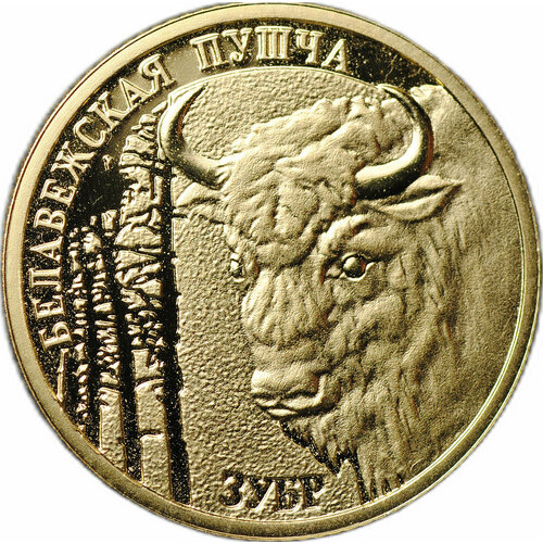 Монета 50 рублей 2006 Зубр Беловежская пуща Беларусь