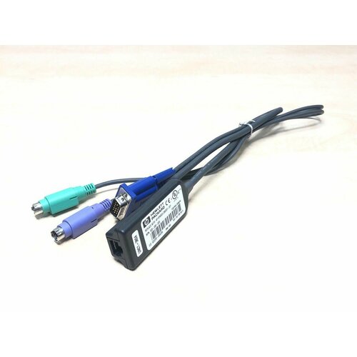 286597-001 KVM CAT5 PS/2 Interface Adapter / Адаптер Hewlett-Packard (HP) ITFC KVM Interface Adapter, PS/2 RJ-45