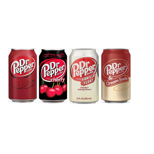 Набор газированных напитков Dr Pepper USA / Доктор Пеппер США / 4 банки по 355 мл