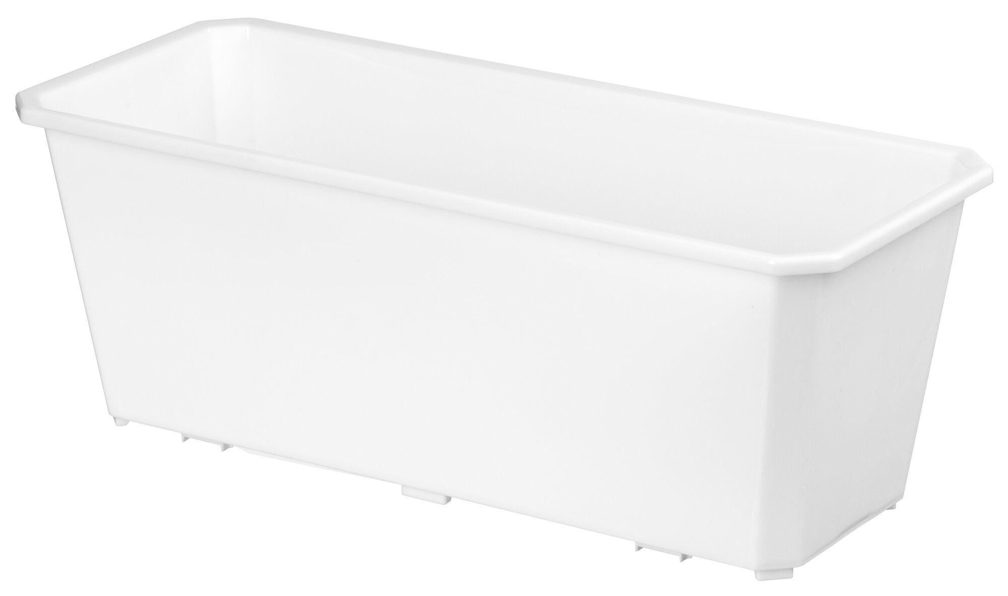 Ящик балконный Idiland 40x17x15 см v7 л пластик белый