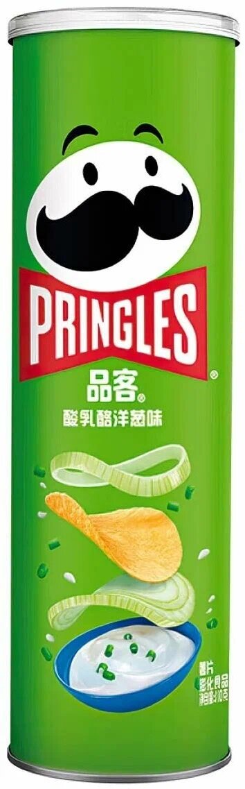 Чипсы Pringles со вкусом сметаны и лука, 110 г, Китай