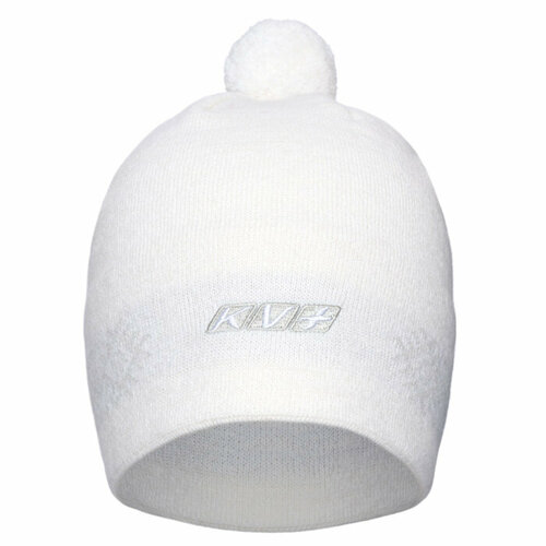 шапка kv размер onesize белый розовый Шапка KV+ Fiocco, размер OneSize, белый