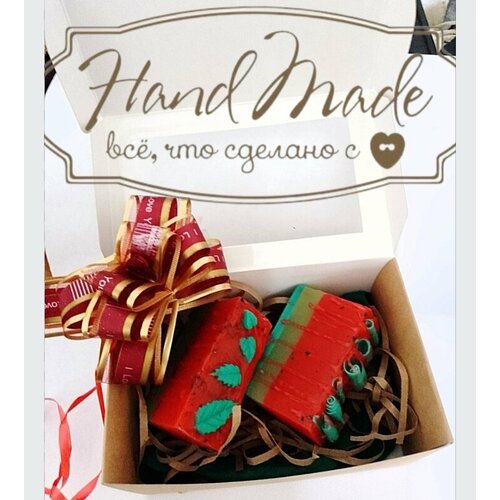 Мыло ручной работы Сочный Арбуз набор 2 шт 450₽