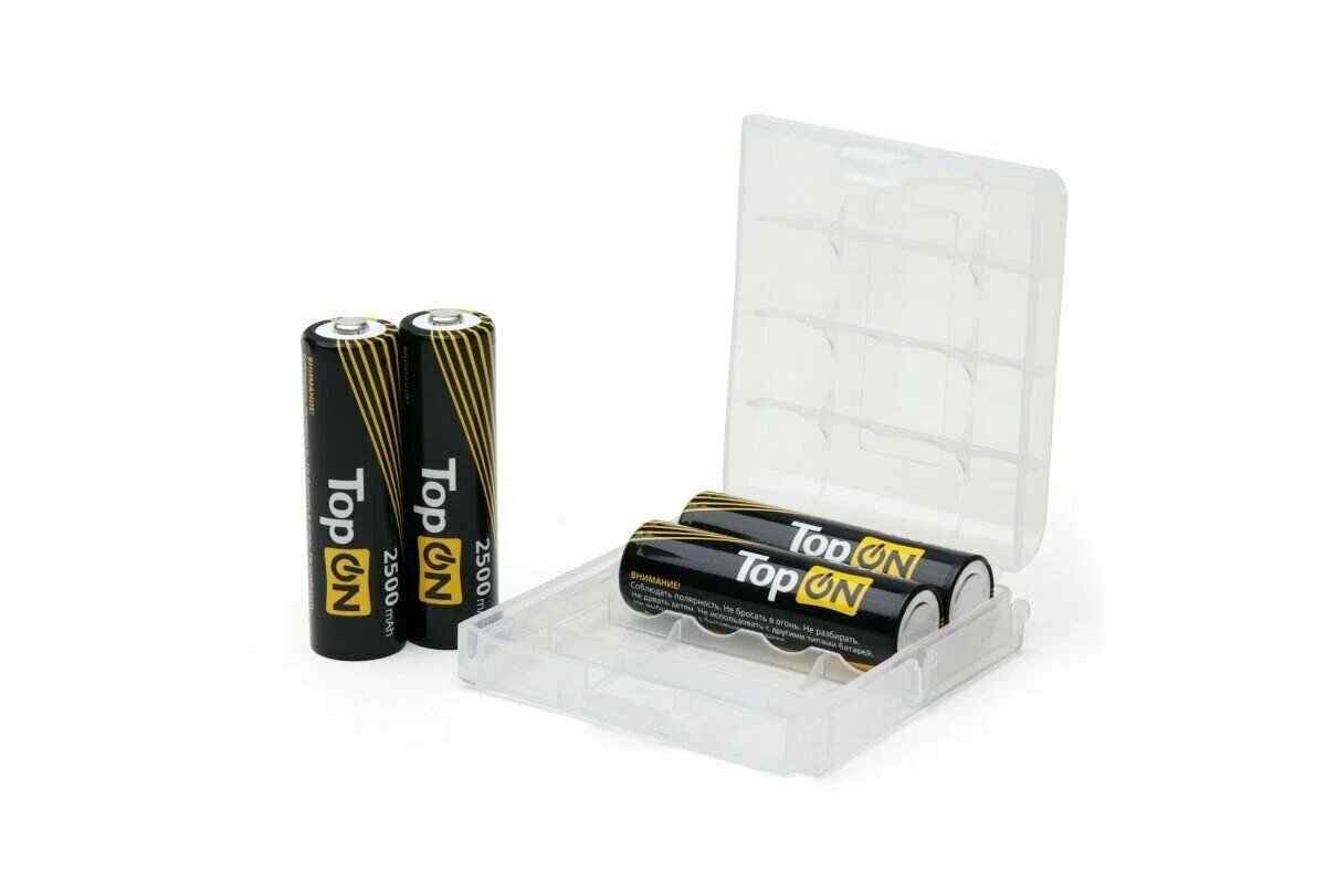 Аккумуляторные батарейки AA TopON TOP-NH-AA-2500-4B 2500mAh 1.2V Ni-MH HR6 4 шт в боксе