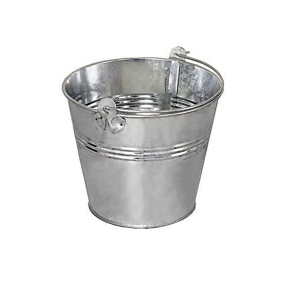 фото Ведерко декоративное оцинкованное с 1 ручкой / Кашпо декоративное (135 х 95 х 120 мм)