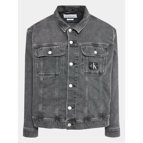 фото Джинсовая куртка calvin klein jeans, размер xxl [int], серый