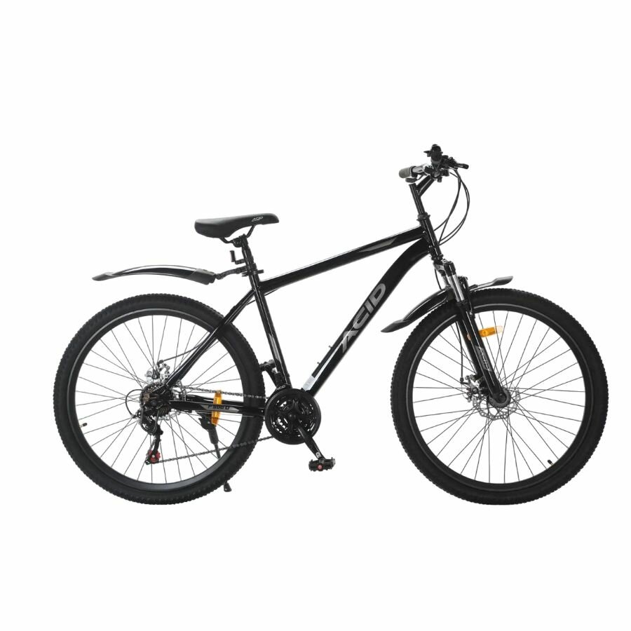 Велосипед горный взрослый 27,5" ACID F 500 D 2024 года рама 17" черно-серый