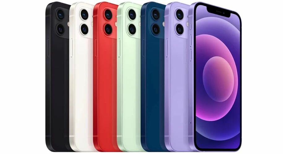 Стекло задней крышки для Apple iPhone 12 (широкий вырез под камеру), синий — фото 1
