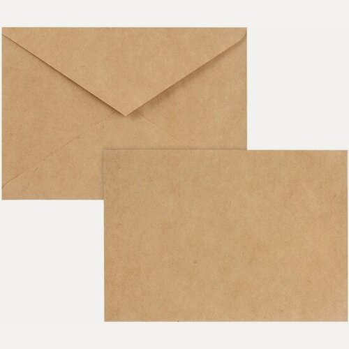 Изображение товара Конверты Ряжская Печатная Фабрика С6 (114х162 мм) крафт, клей, 90 г/м2, комплект 1000 шт, треугольный клапан, С6НКж