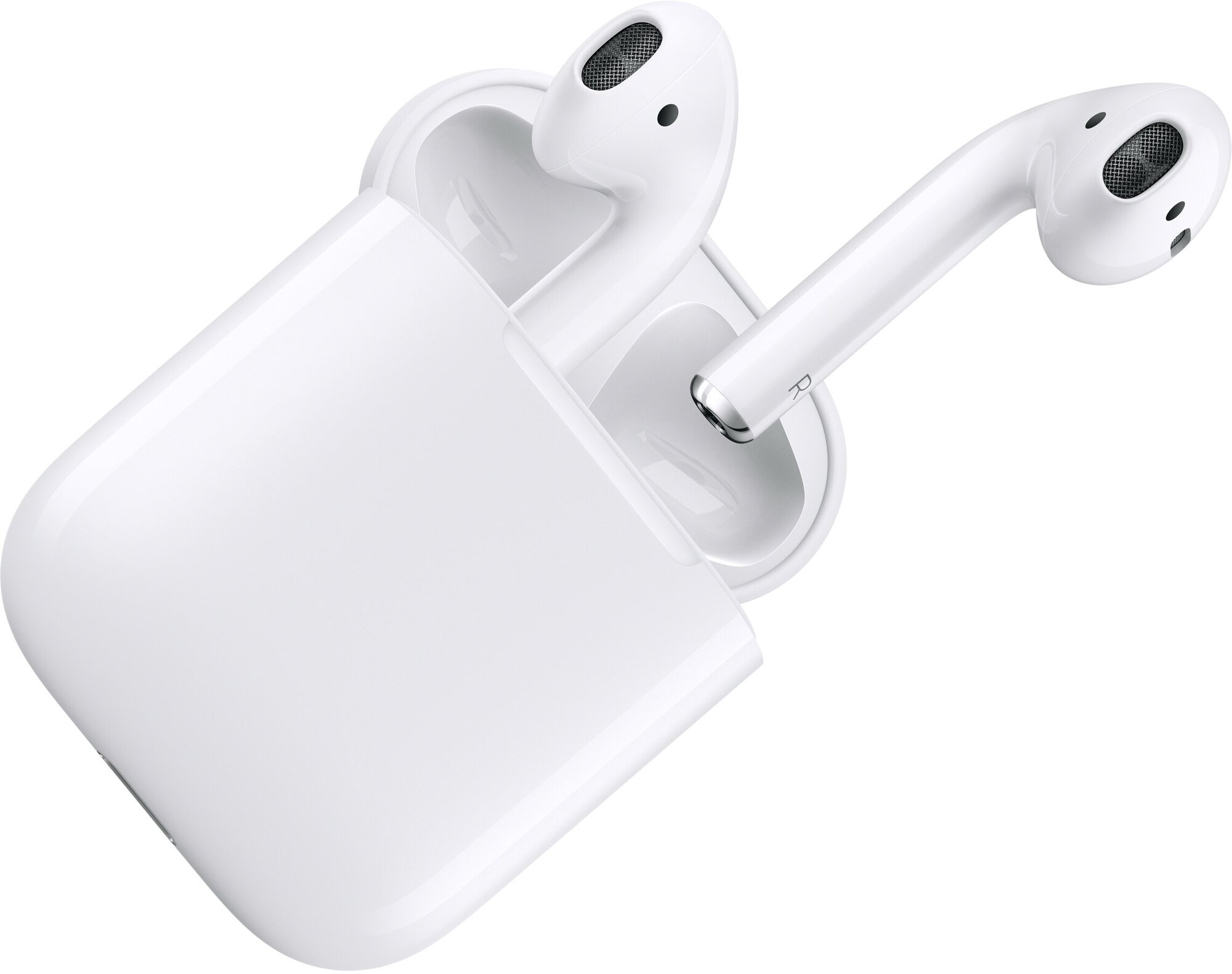 Беспроводные наушники Apple AirPods 2 с зарядным футляром MV7N2 RU, белый — фото 1