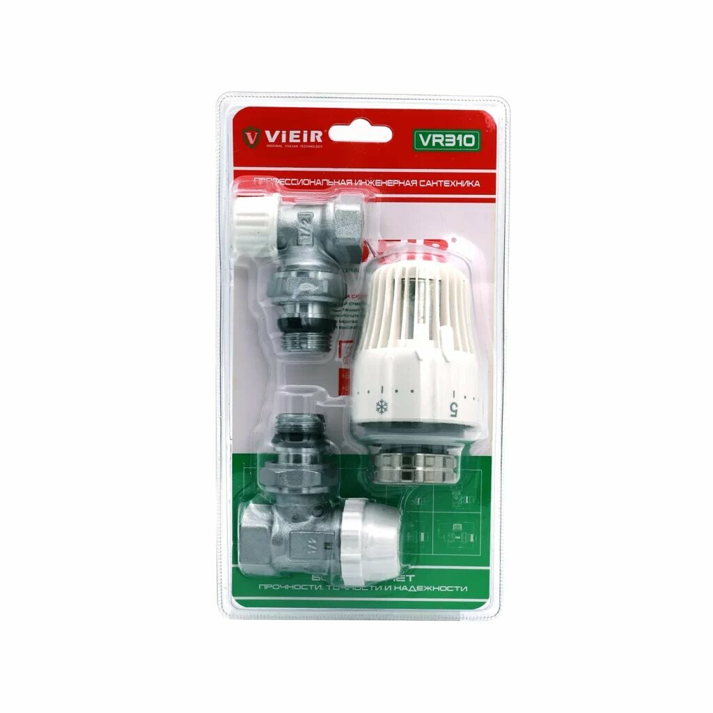 Комплект терморегулирующий для радиаторов 3/4″ угловой Vieir VR311