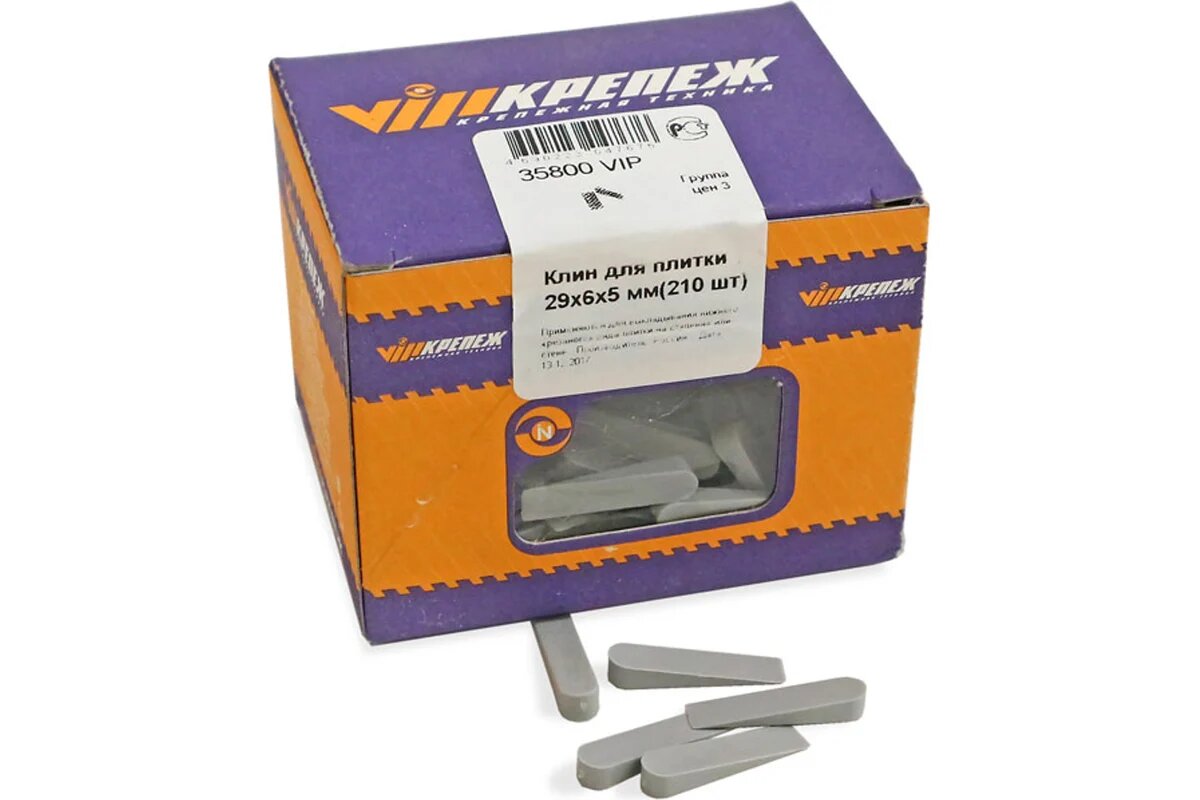 VIPкрепеж Клин для плитки 29x6x5 35800 VIP