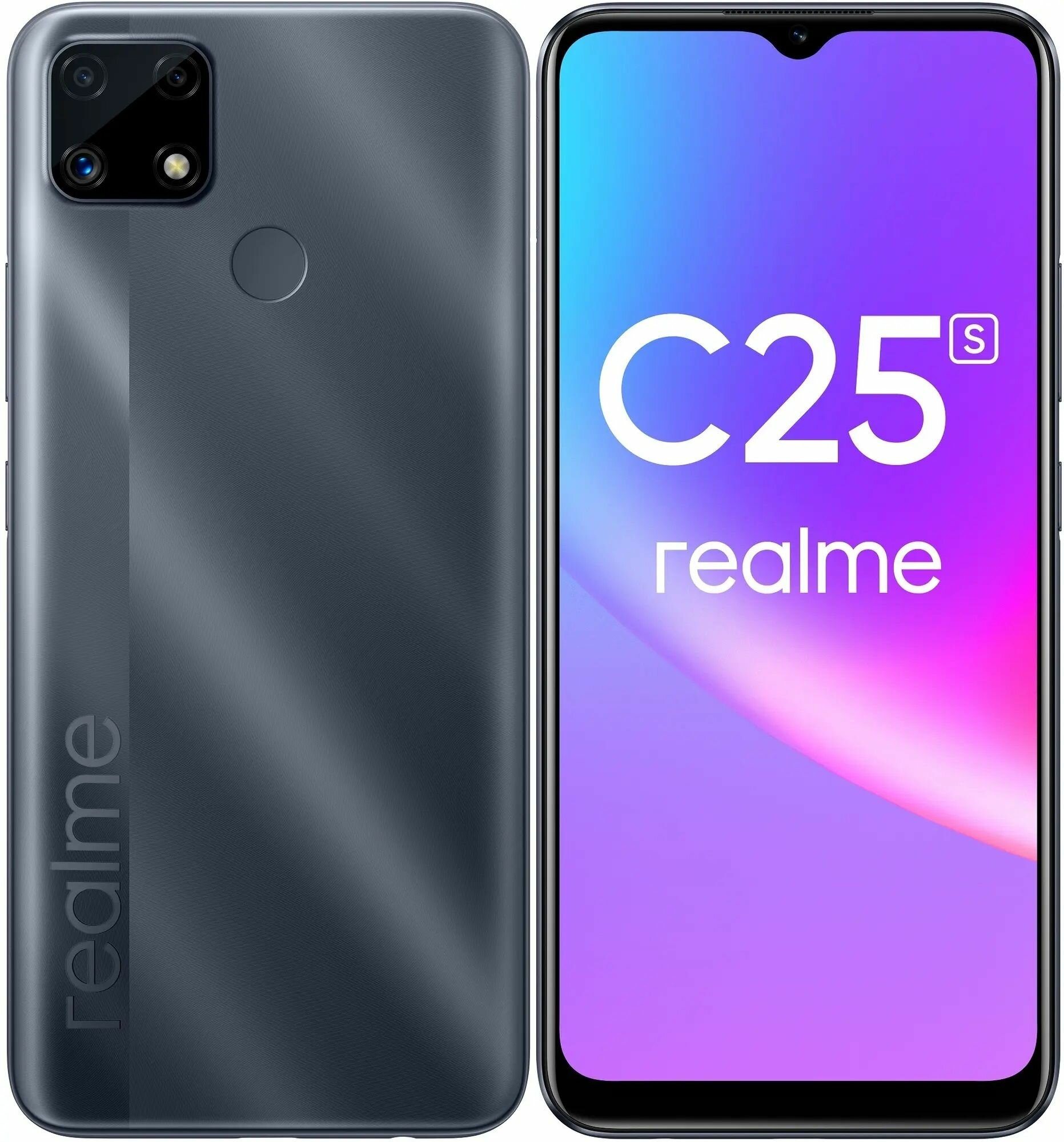 Смартфон realme C25S 4/128 ГБ RMX3195, Серый