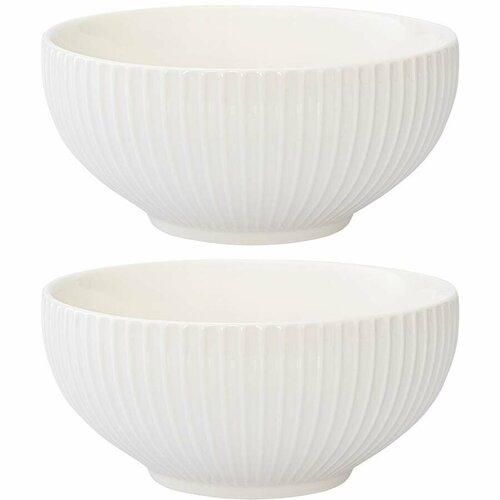 Набор салатников Liberty Jones Soft Ripples, Dual Glazing, 650 мл, 2 шт. белый