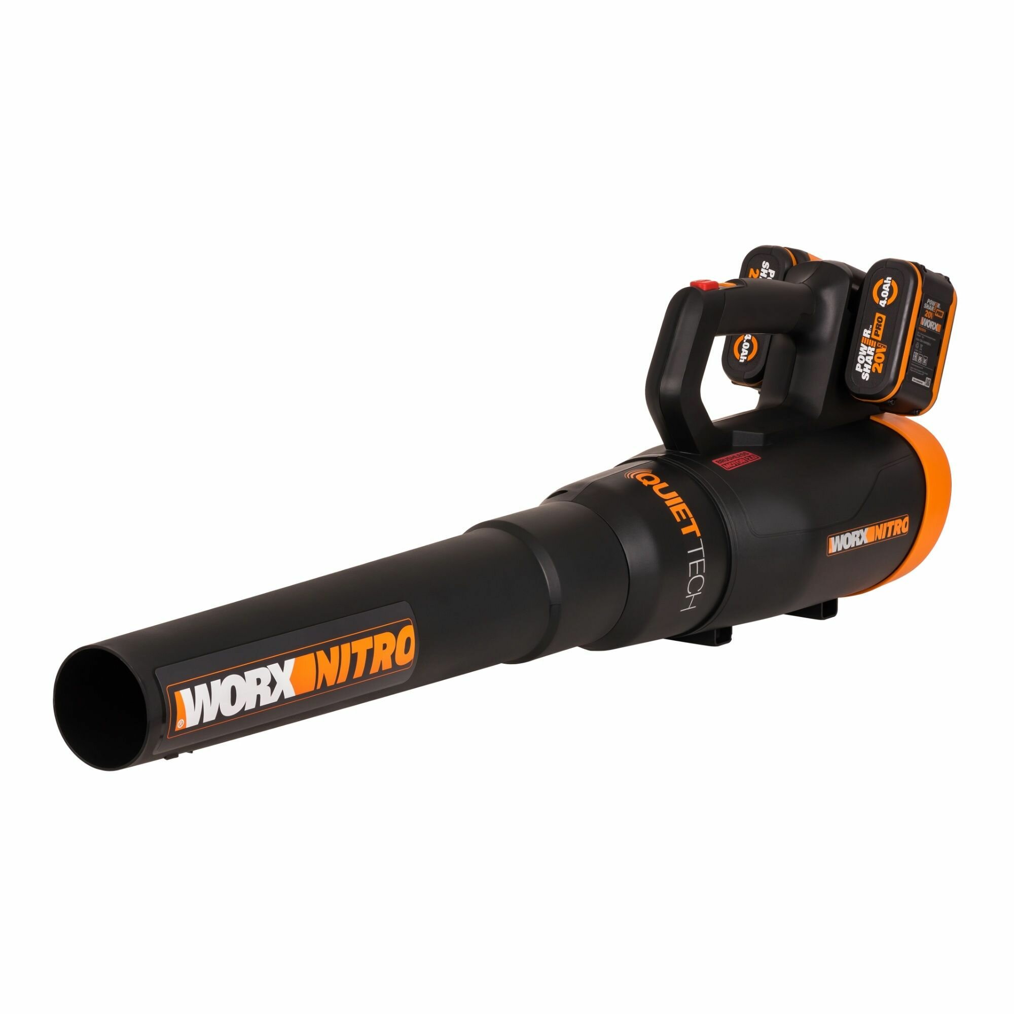 Аккумуляторная воздуходувка с бесщеточным мотором Worx Nitro QuietTech WG581E 40В 2 АКБ по 4 Ач + двойное ЗУ 2 x 2A