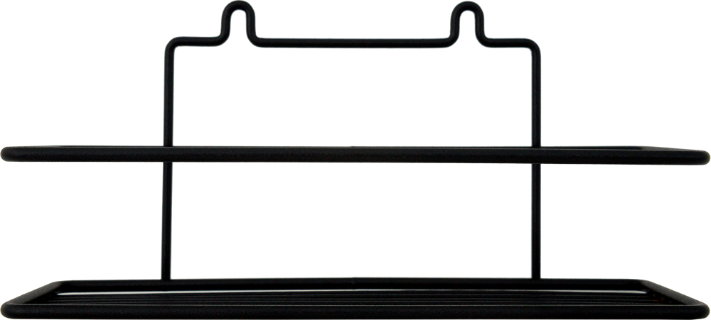 Полка для ванной 25x8.5x12.5 см цвет чёрный