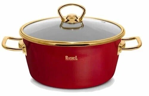 Кастрюля Rashel Grand R0122 3,5л эмаль, ст. крышка