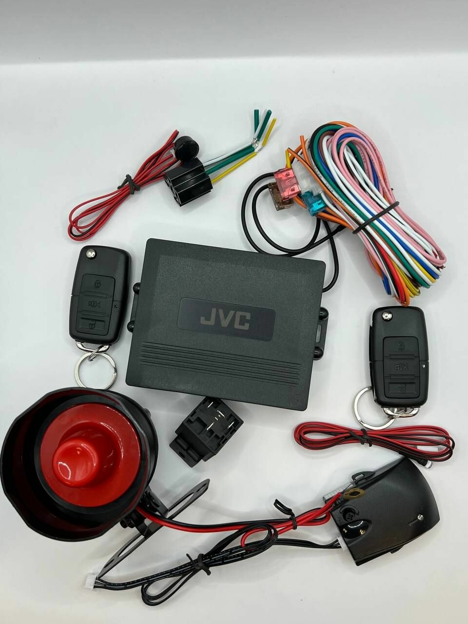 Автосигнализация с модулем управления центральным замком JVC G2170, Односторонняя, 2 Брелока, Выкидные ключи / Универсальная