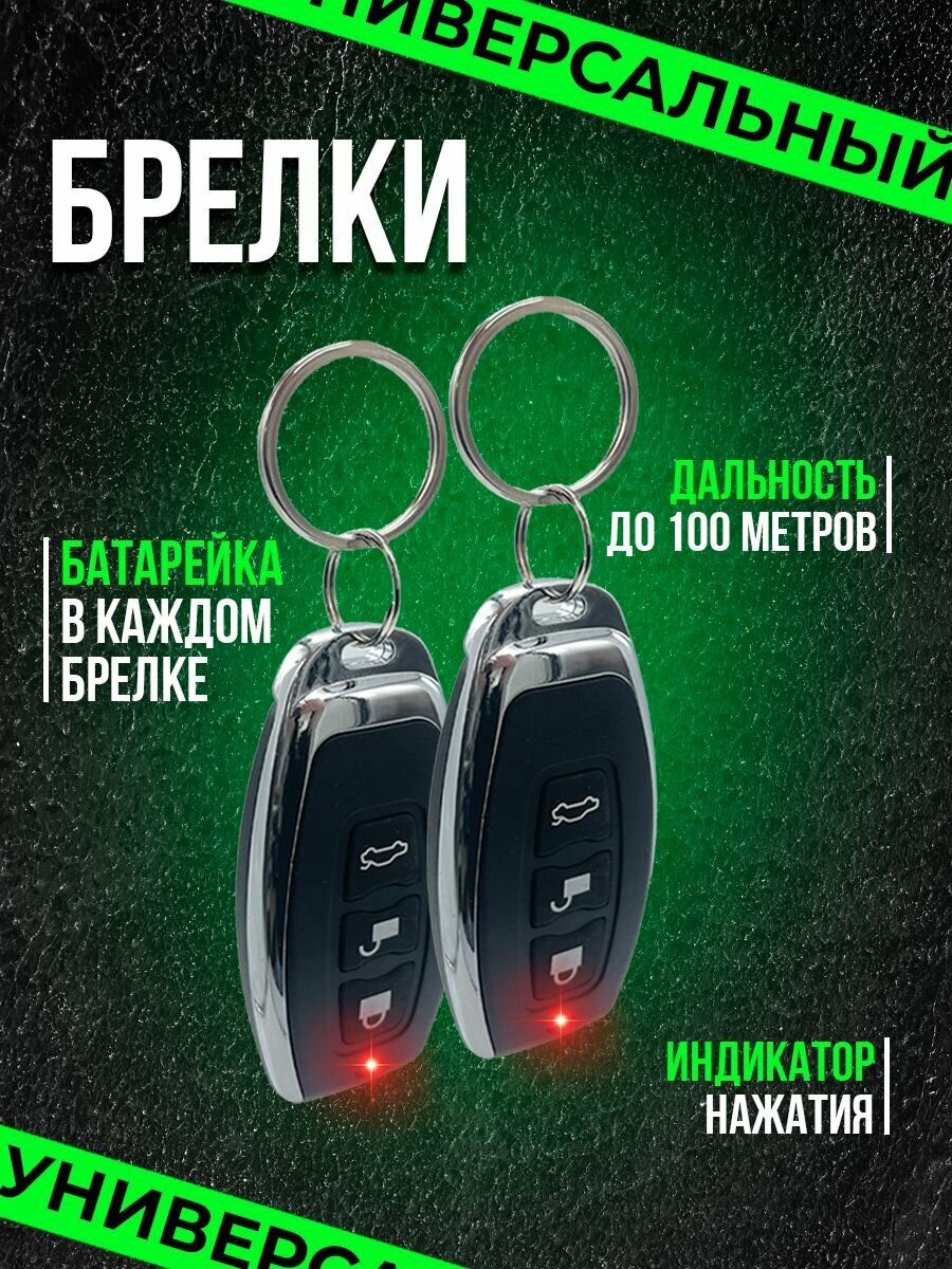 Центральный замок для автомобиля на пульте управления с брелоком — фото 1