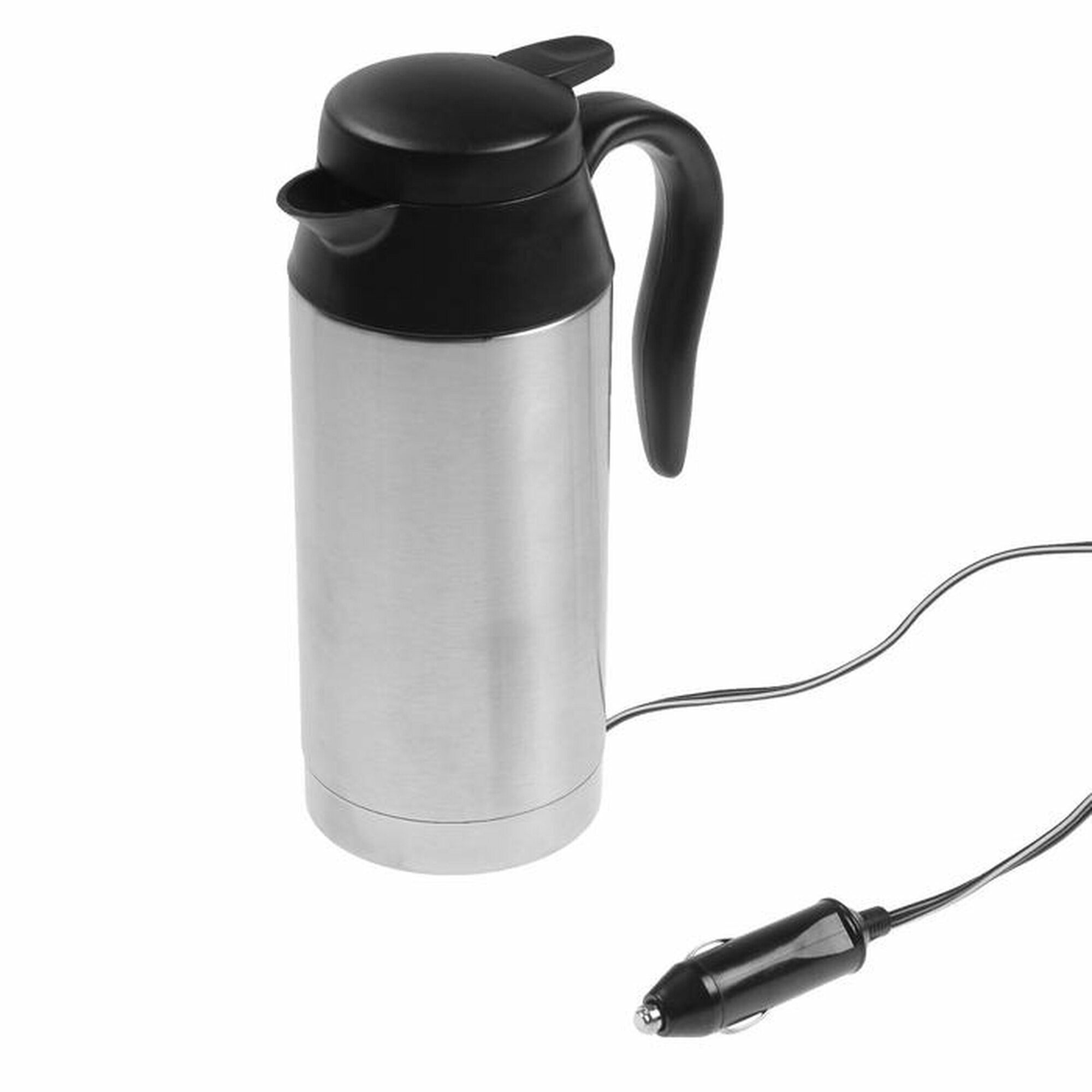 Электрочайник Сима-ленд автомобильный 750 мл 12В 130Вт серебристый