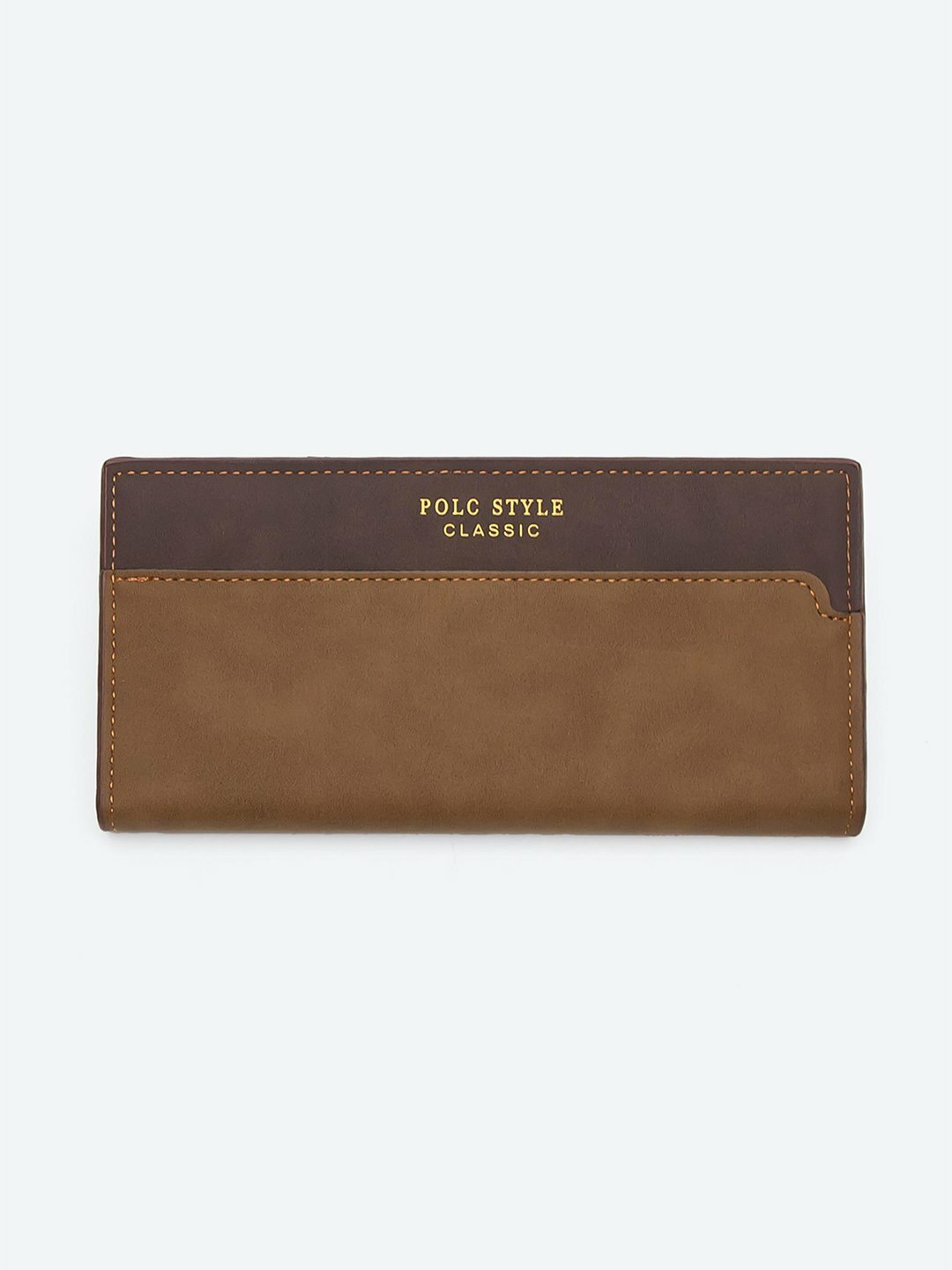 Портмоне, фактура матовая, светло-коричневый — фото 1