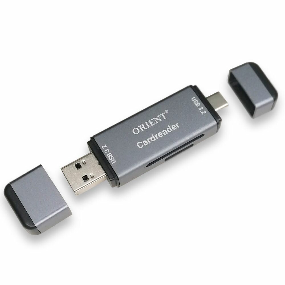 Картридер USB 3.2 Type-C+Type-A SD/microSD (ORIENT CR-333N) — фото 1