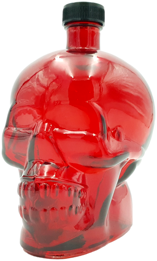 Бутылка Череп 0.85 л с винтовой крышкой Mnogo Banok Red (850 мл)