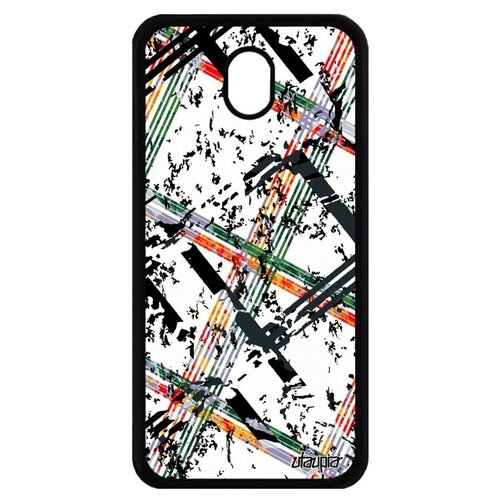 фото Противоударный чехол на смартфон // galaxy j7 2017 // "тартан плитка" стиль геометрический, utaupia, цветной