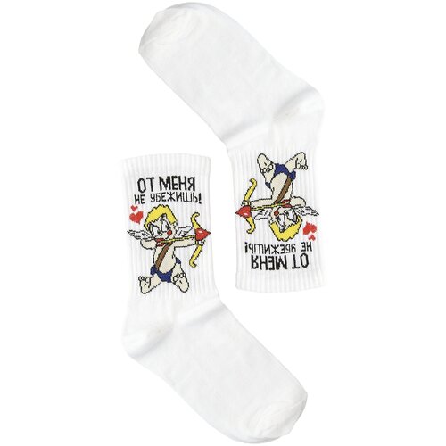 фото Носки cosmosocks pr105 с надписью "от меня не убежишь"