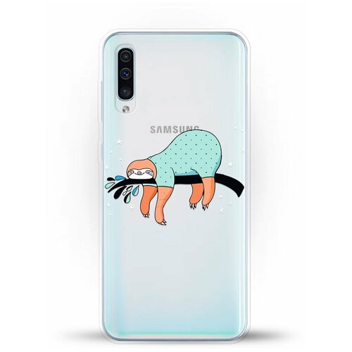 фото Силиконовый чехол ленивец на ветке на samsung galaxy a50 andy & paul