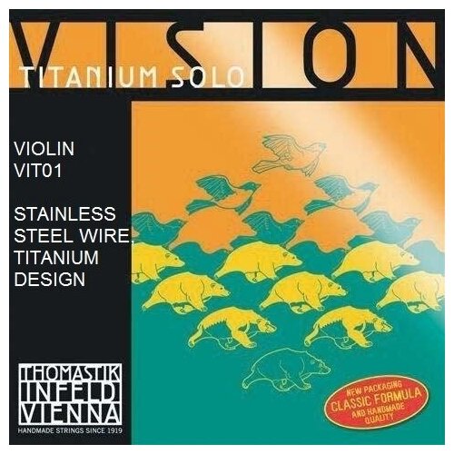 Vision Titanium Отдельная струна E/Ми для скрипки размером 4/4, среднее натяжение, Thomastik